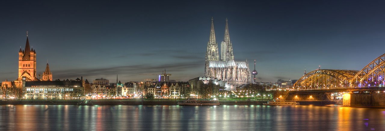 Cologne from the other side of river Rhine
