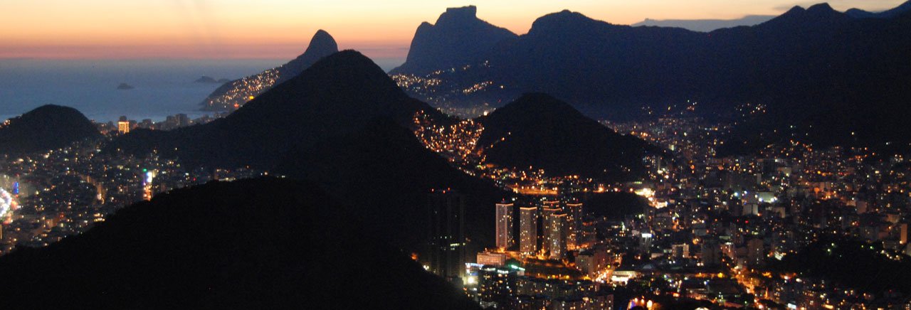 Rio de Jeneiro at night, taken from Sugar Loaf Mountain